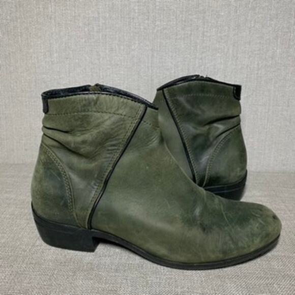 WOLKY Winchester Green Softy Wax Bootie Womens Size EU 40 US 9.5 Leather - Picture 2 of 9